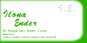 ilona ender business card